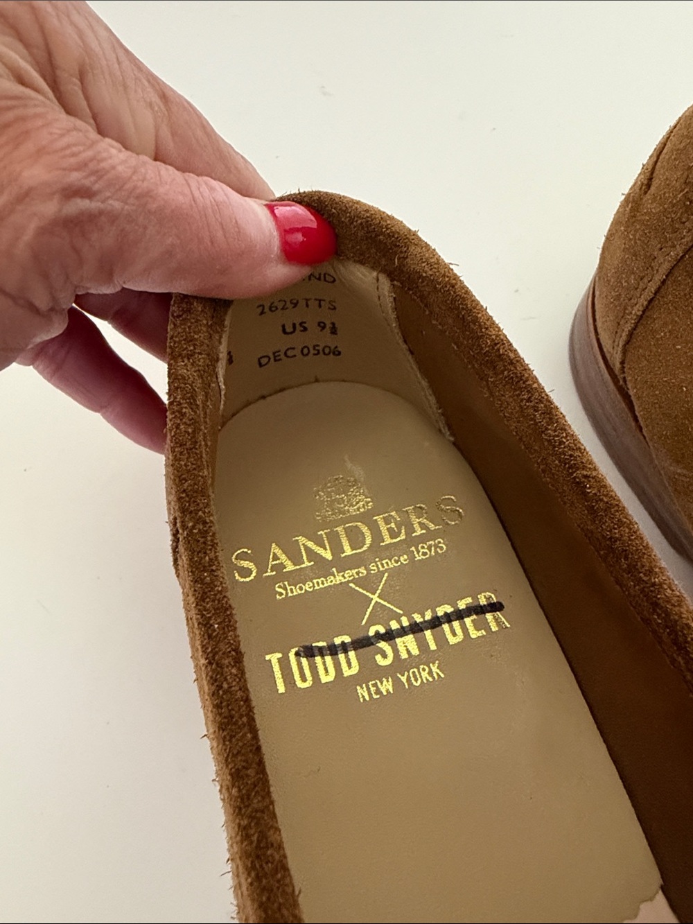 Todd Snyder X Sanders Men's Suede Penny Loafers in Brown Sz 9.5.  Tub8 - Picture 4 of 8